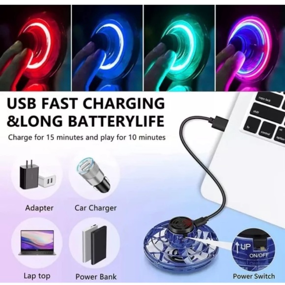 Flying Spinner Mini UFO Drone, Ifly Spinner Fly UFO Flying Fidget Spinner, Ifly - Picture 4 of 4